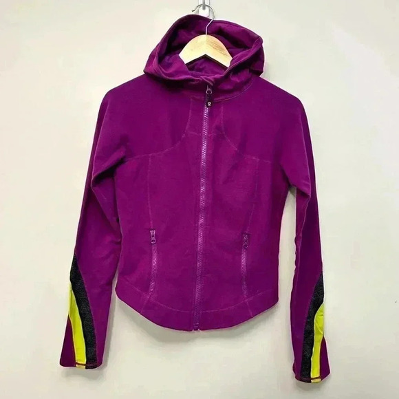 Lululemon Half Moon Full Zip Track Jacket Running Yoga Activewear Purple Women 8 - Picture 2 of 16